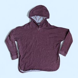The North Face Oversize Burgundy Thermal Knit Pullover Size S